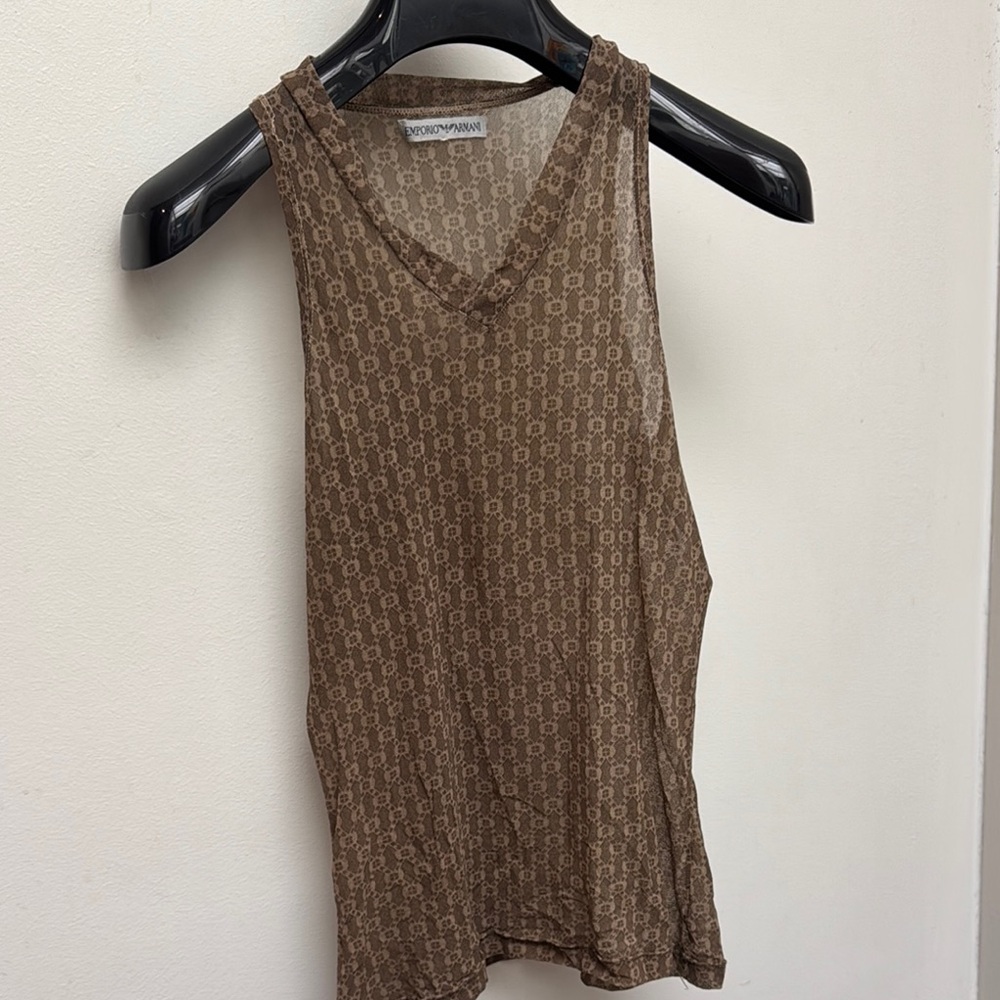Vintage90s runway Emporio Armani mesh flesh tone S/M